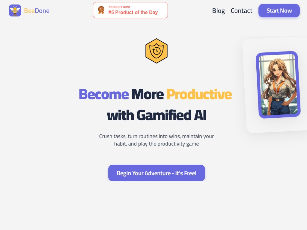 BeeDone: AI Daily Planner Game