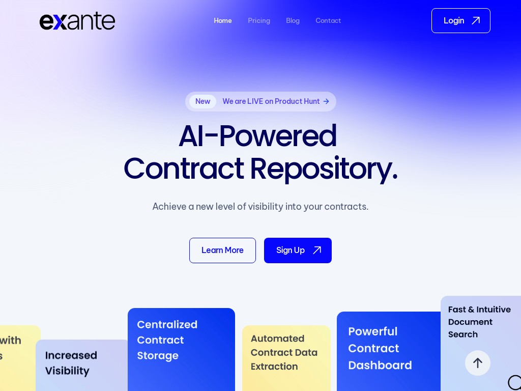 Exante - AI-Powered Contract Repository