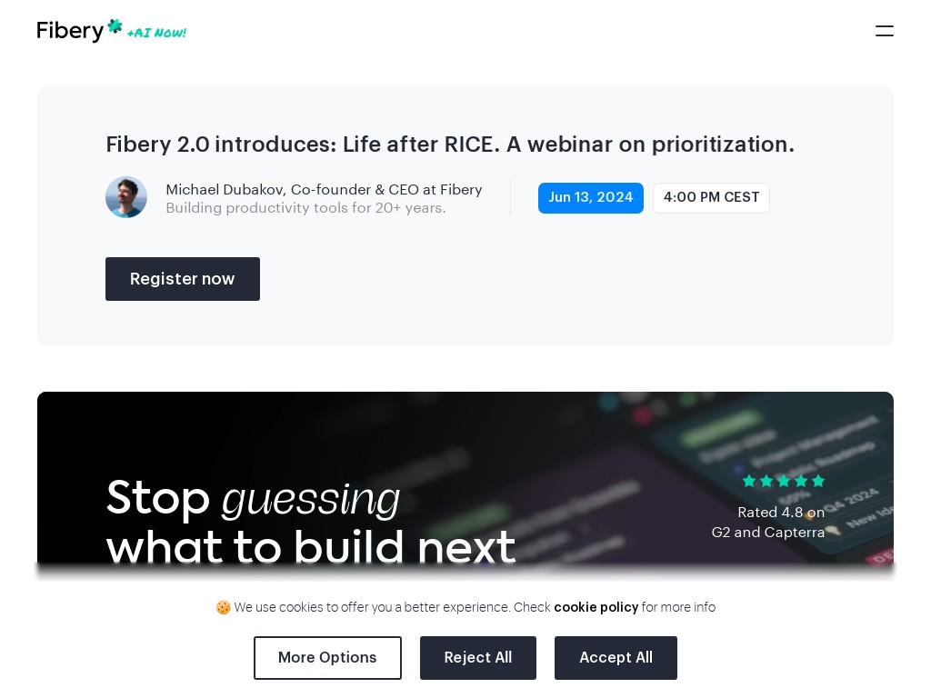 Product discovery and development platform — Fibery