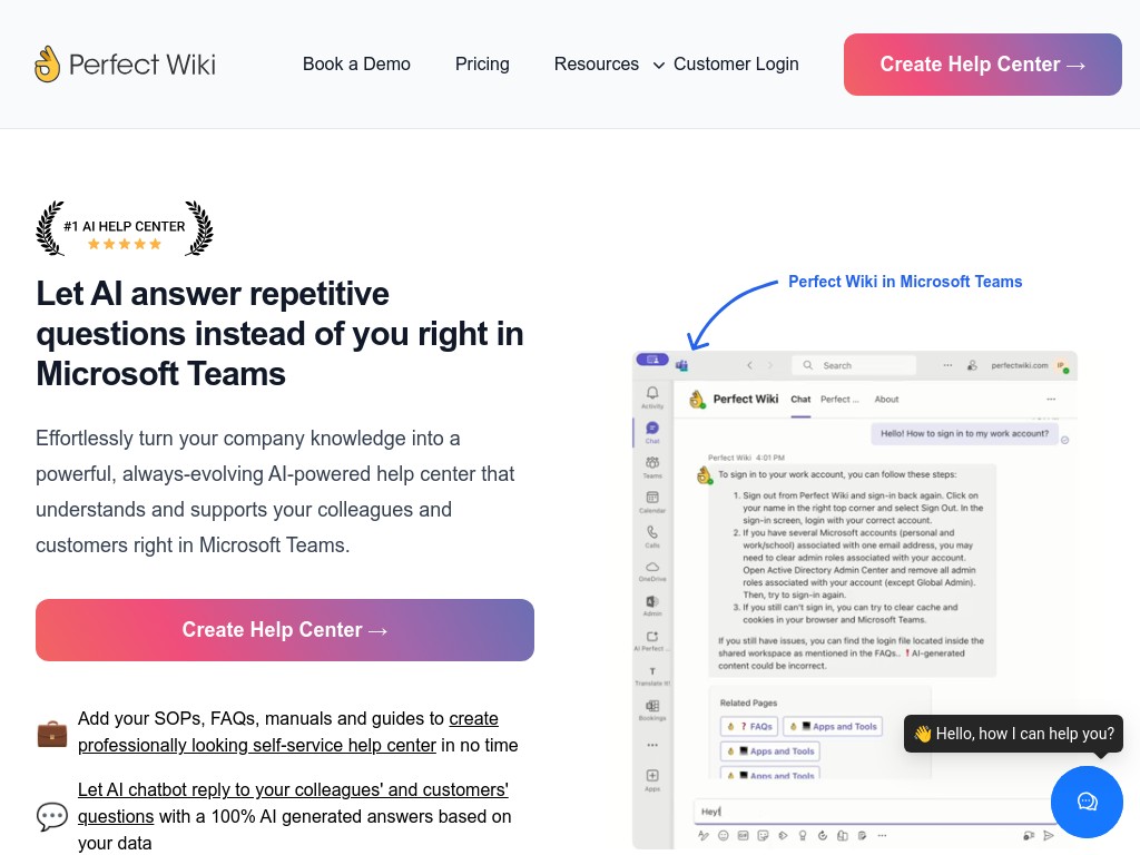 Perfect Wiki | Let AI answer repetitive questions instead of you right in Microsoft Teams